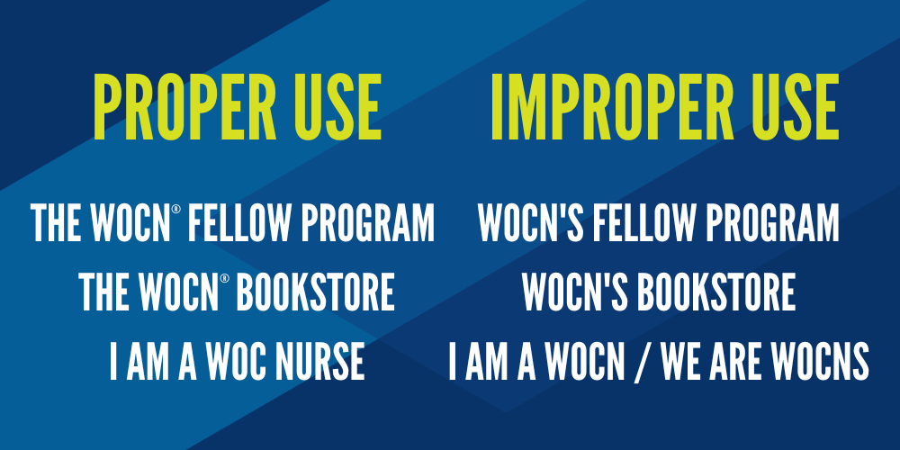 Image: Examples of proper use of the WOCN trademark